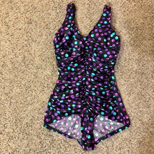 Vintage Monte Carlo Beach Club Swimsuit Womens 10 Used One Piece